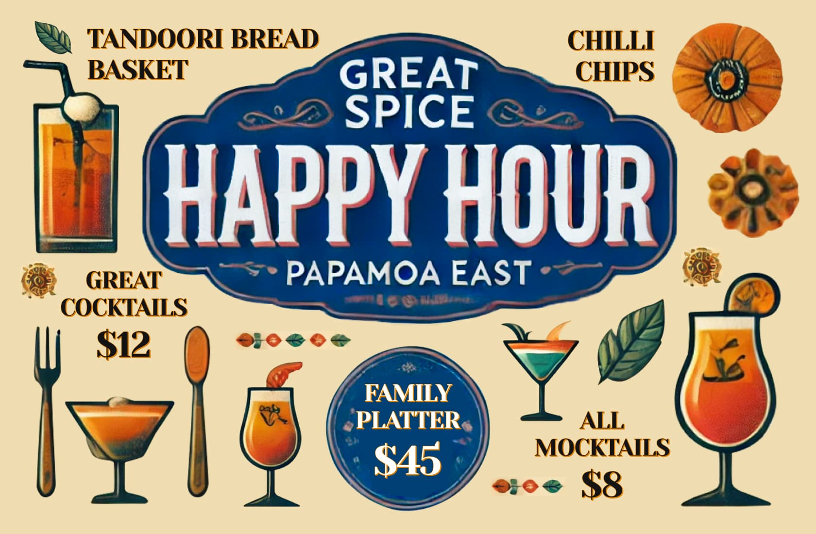 Happy hour poster